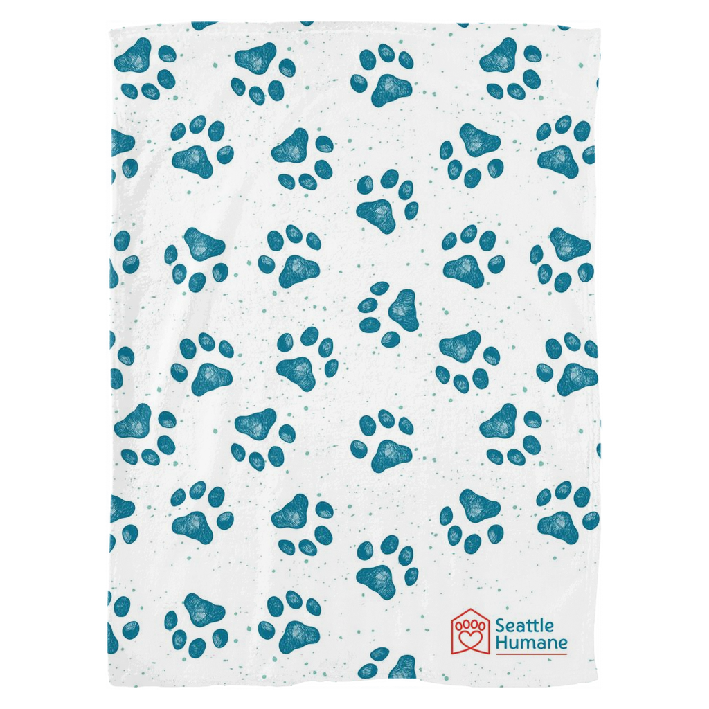 Paw Print Fleece Blanket