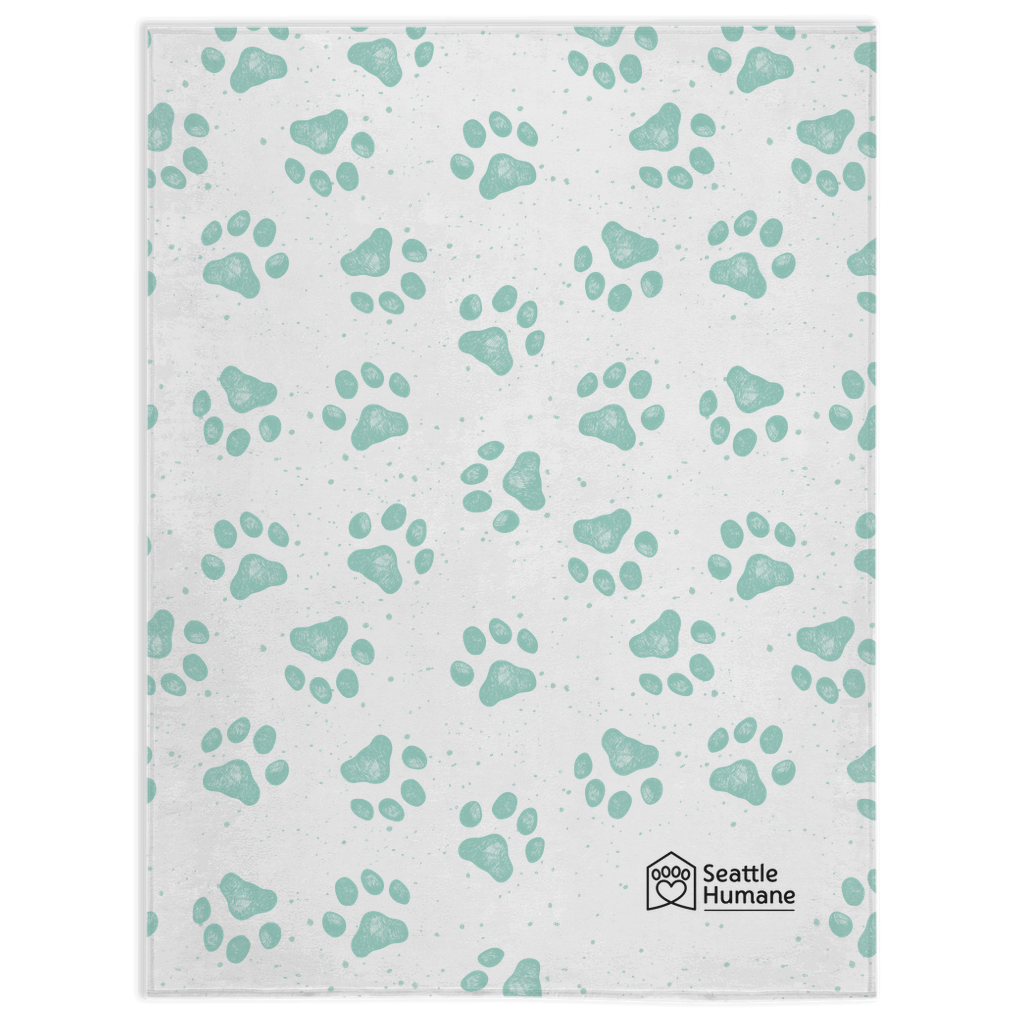 Paw Print Minky Blanket