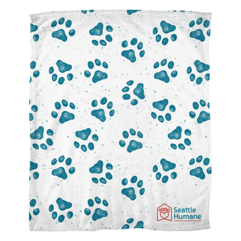 Paw Print Fleece Blanket