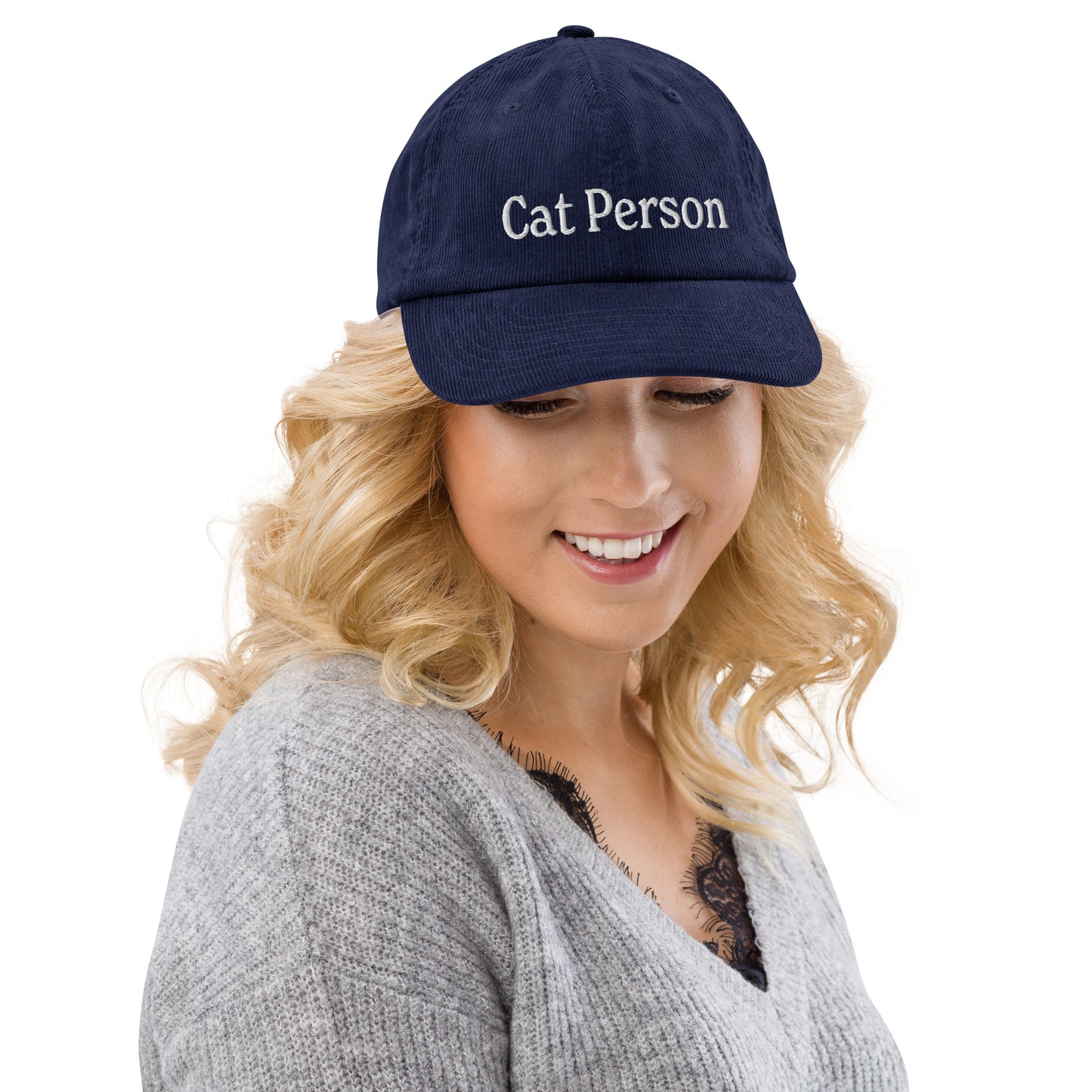Cat Person Corduroy Hat