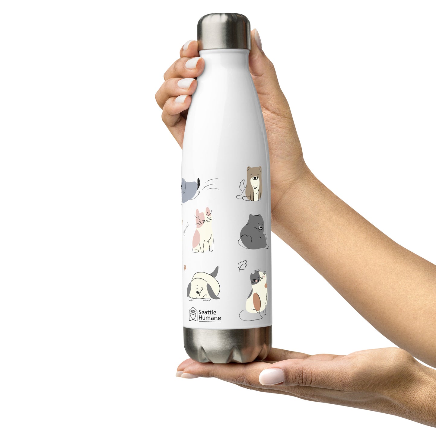 Cats & Dogs Stainless Steel Water Bottle