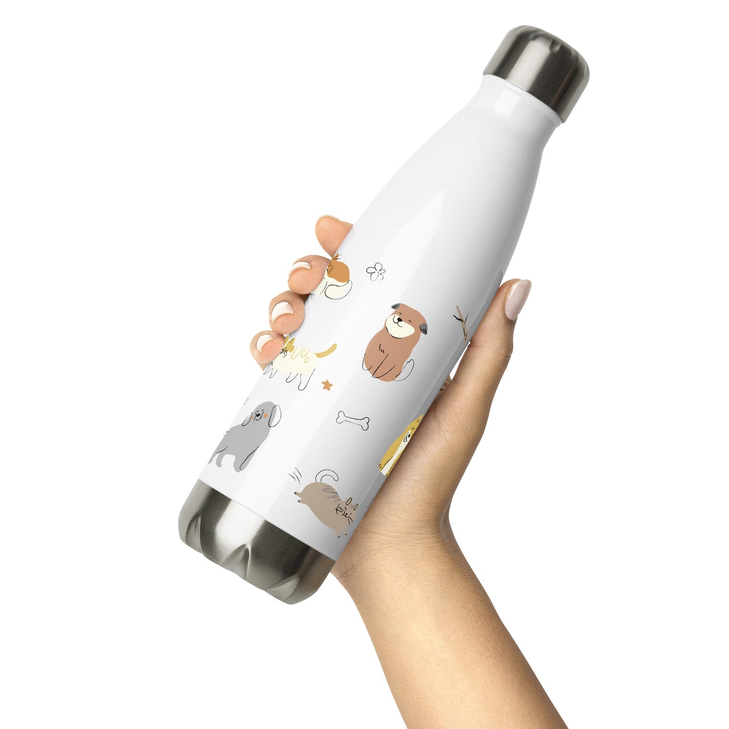 Cats & Dogs Stainless Steel Water Bottle