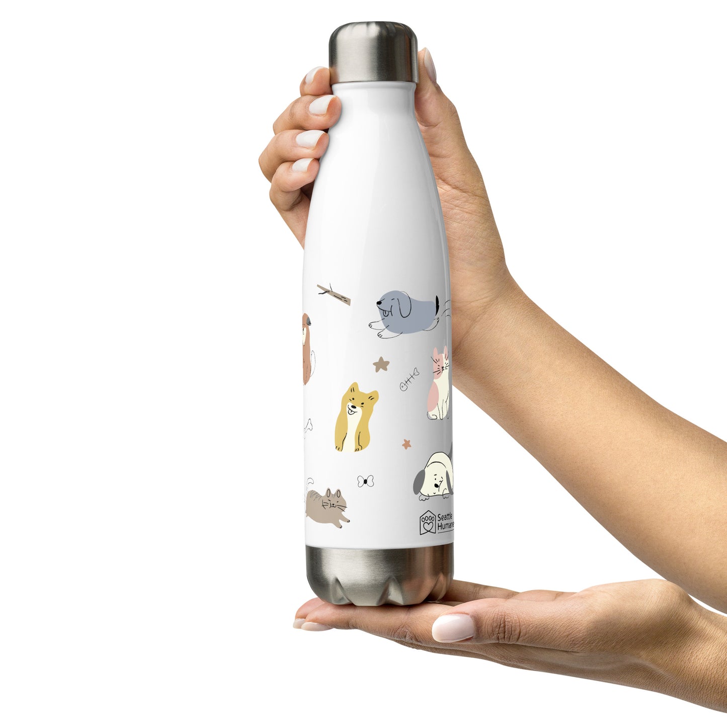 Cats & Dogs Stainless Steel Water Bottle