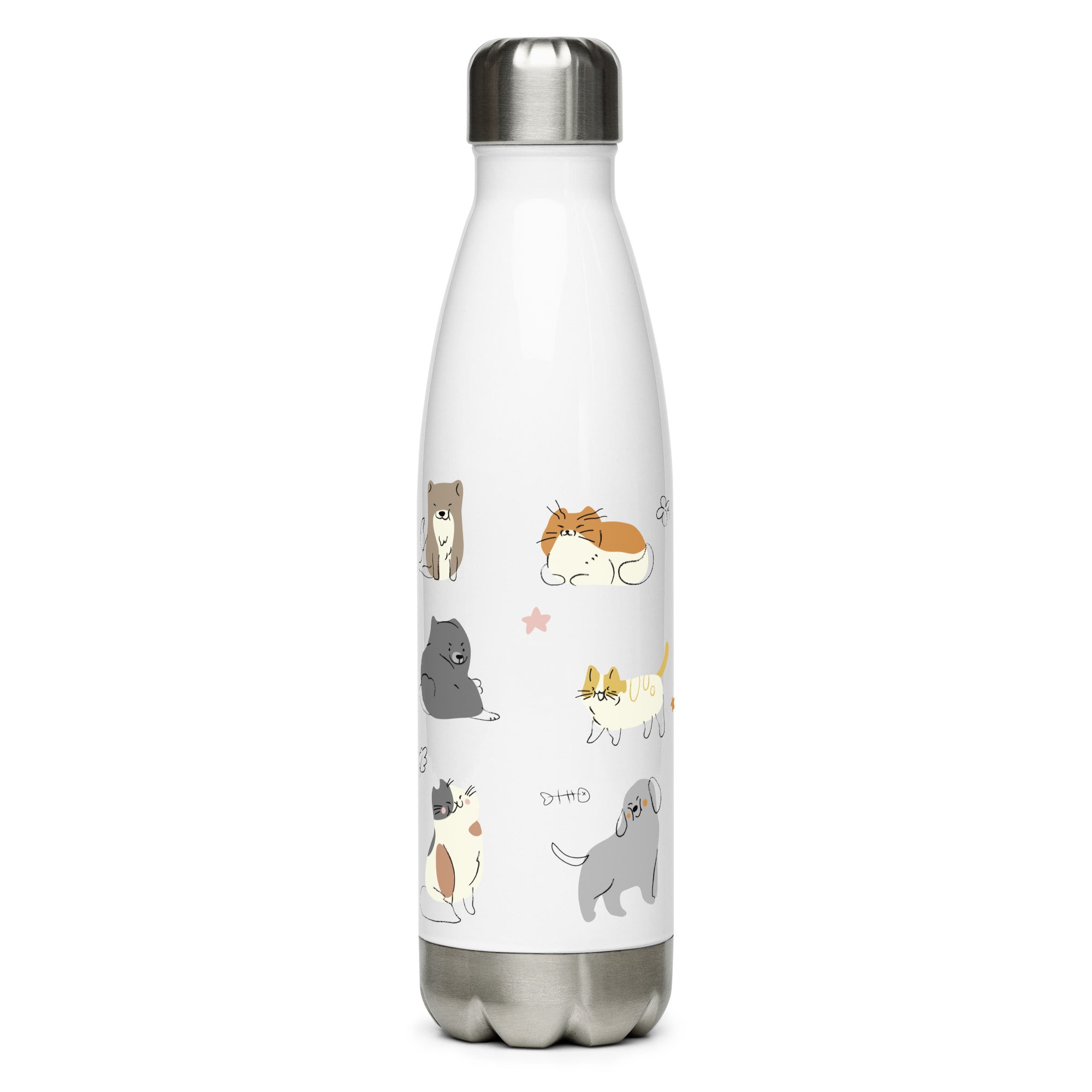 White Load Humain Cats & Dogs Stainless Steel Water Bottle – Seattle Humane Store