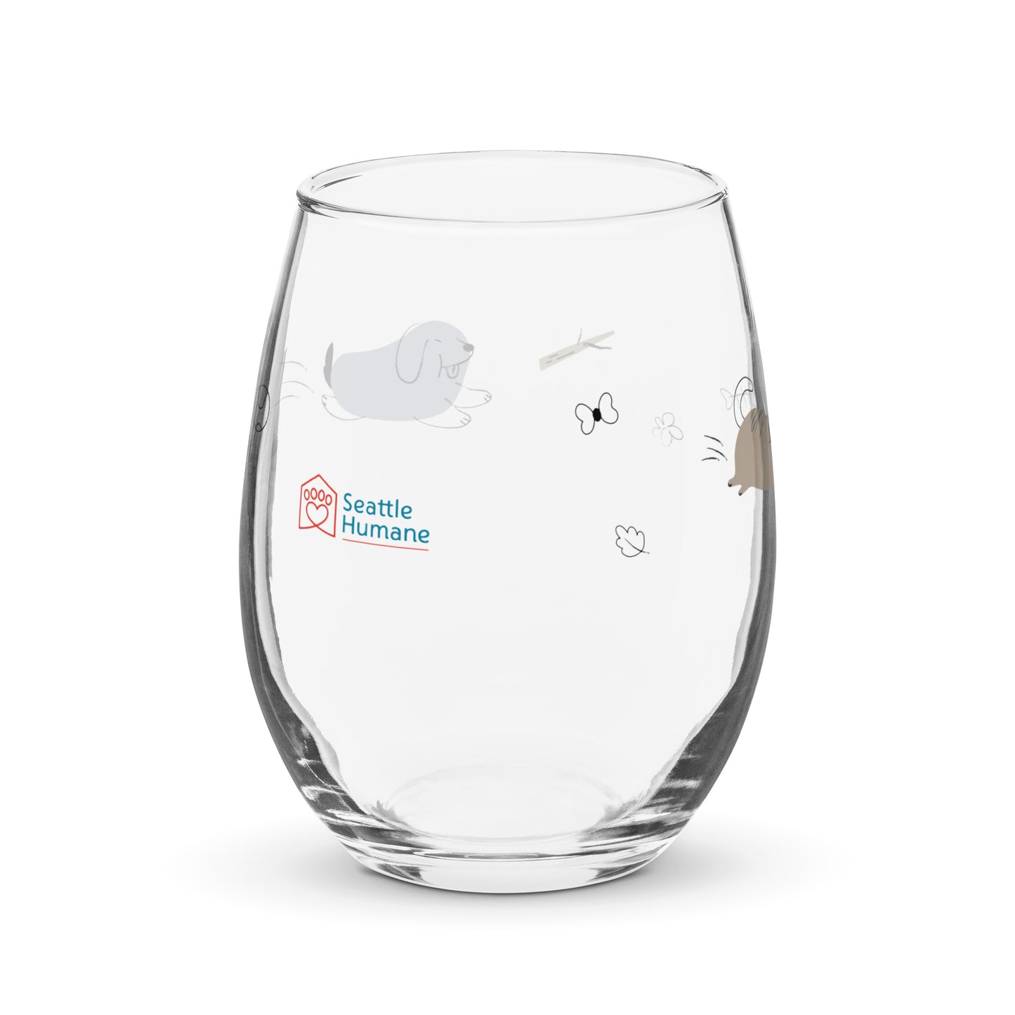 Cats & Dogs Stemless Wine Glass