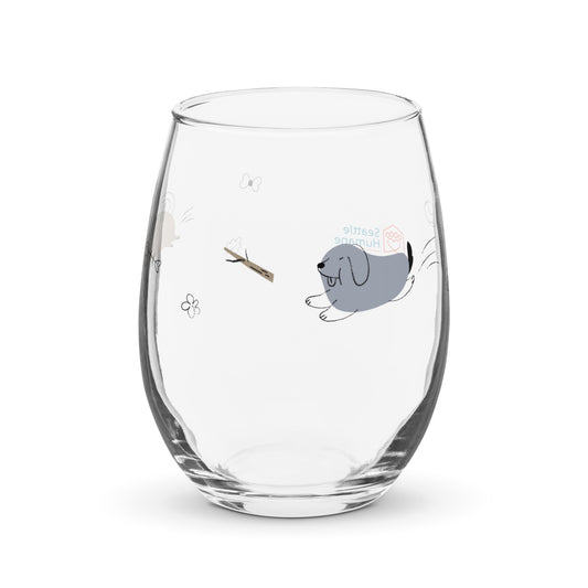 Cats & Dogs Stemless Wine Glass