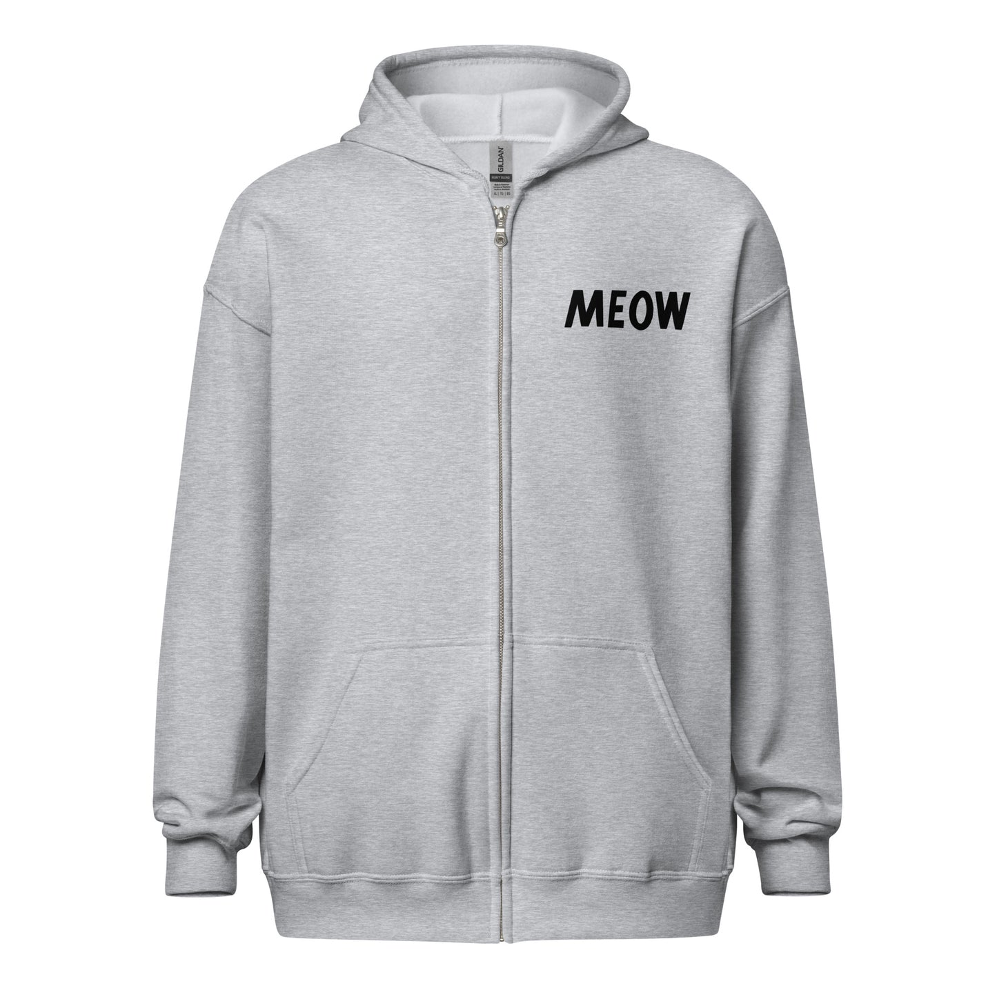 Meow Unisex Zip Hoodie